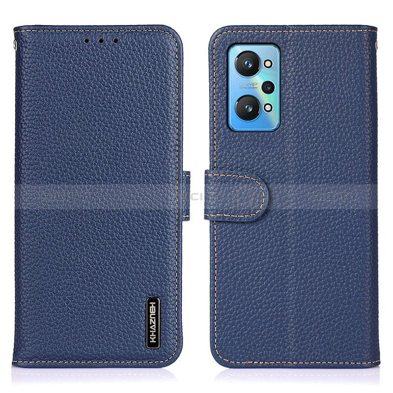 Coque Portefeuille Livre Cuir Etui Clapet B01H pour Realme GT Neo 3T 5G Bleu Plus