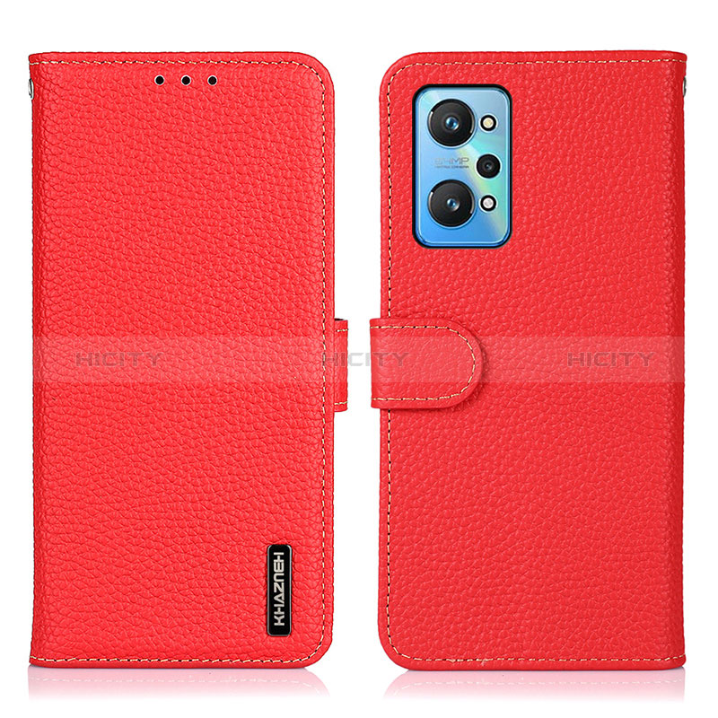 Coque Portefeuille Livre Cuir Etui Clapet B01H pour Realme GT Neo 3T 5G Rouge Plus