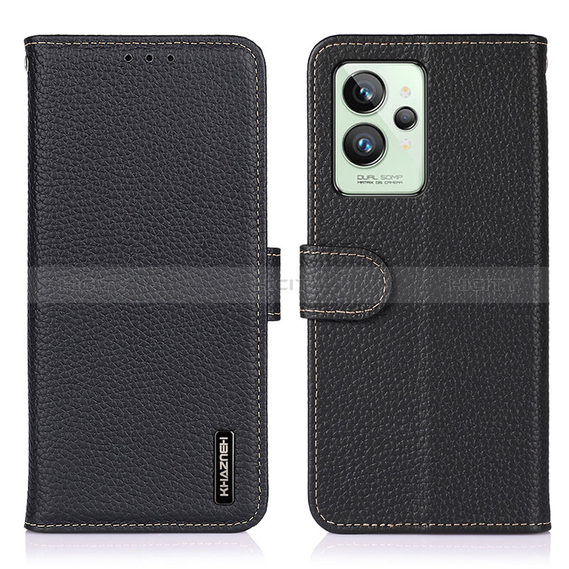 Coque Portefeuille Livre Cuir Etui Clapet B01H pour Realme GT2 Pro 5G Noir Plus