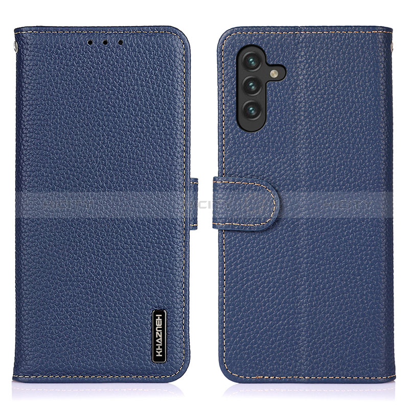 Coque Portefeuille Livre Cuir Etui Clapet B01H pour Samsung Galaxy A04s Bleu Plus