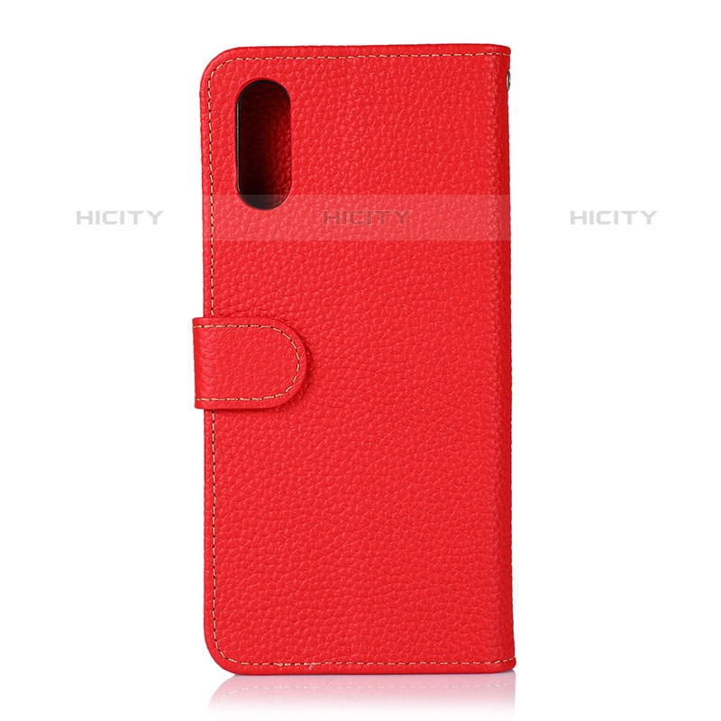 Coque Portefeuille Livre Cuir Etui Clapet B01H pour Samsung Galaxy M02 Rouge Plus