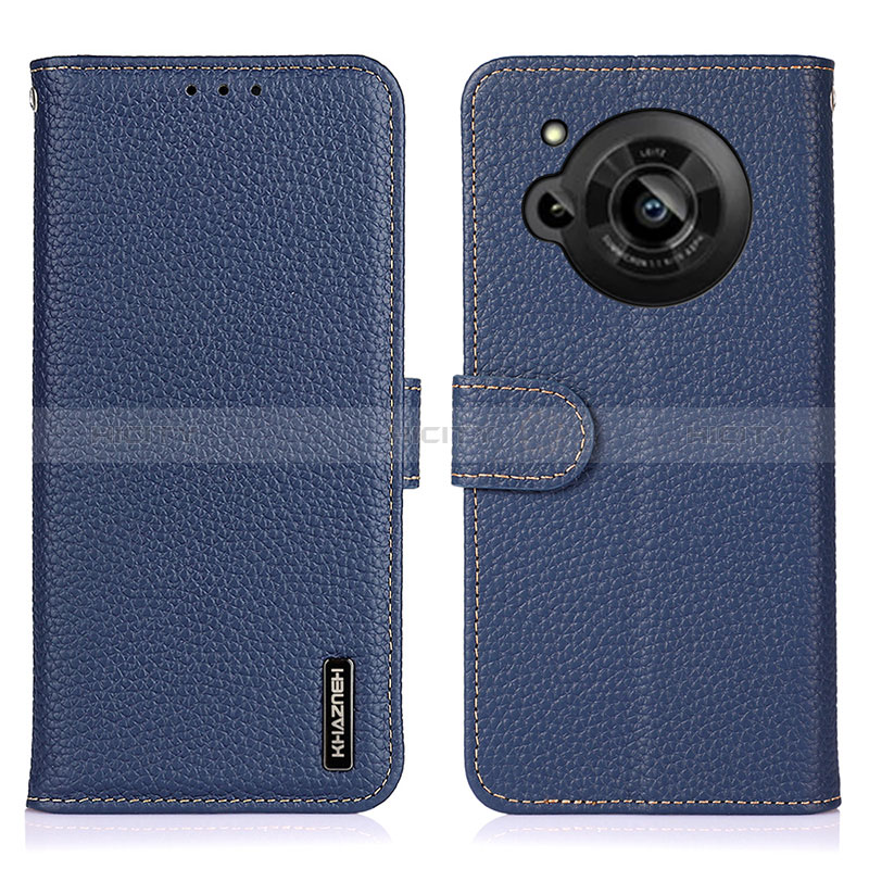 Coque Portefeuille Livre Cuir Etui Clapet B01H pour Sharp Aquos R7s Bleu Plus