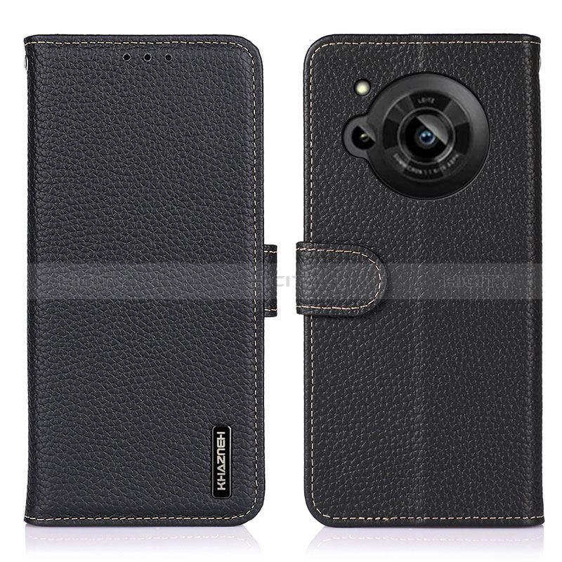 Coque Portefeuille Livre Cuir Etui Clapet B01H pour Sharp Aquos R7s Noir Plus