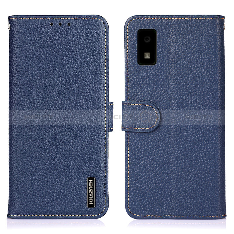 Coque Portefeuille Livre Cuir Etui Clapet B01H pour Sharp Aquos wish Bleu Plus