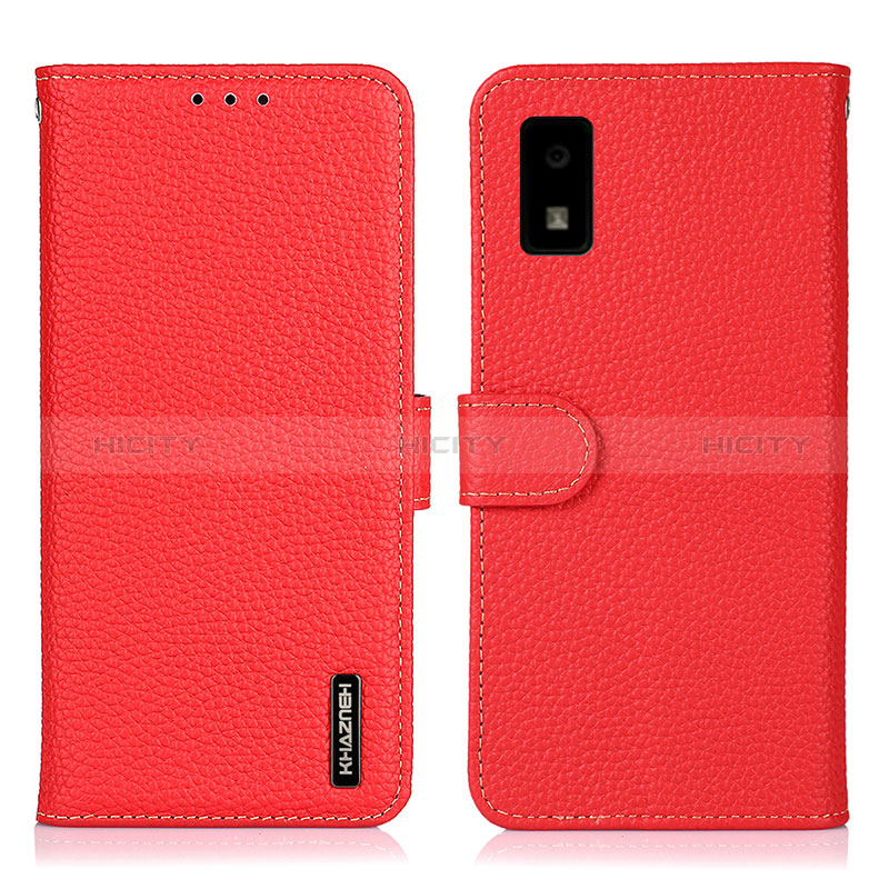 Coque Portefeuille Livre Cuir Etui Clapet B01H pour Sharp Aquos wish Rouge Plus