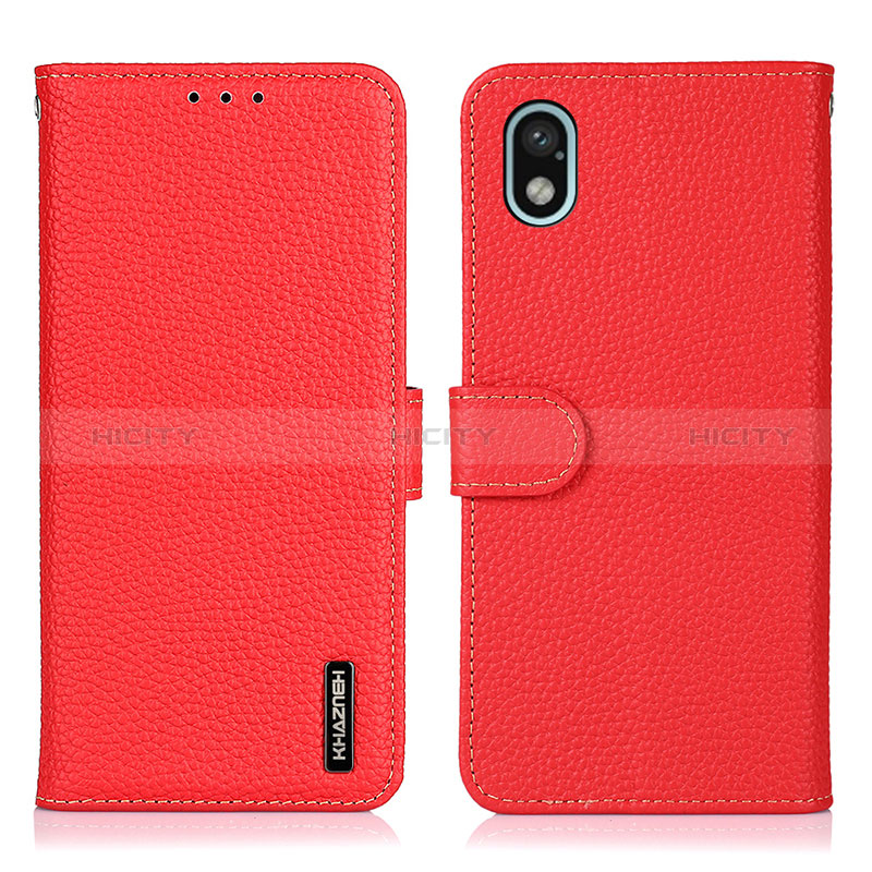 Coque Portefeuille Livre Cuir Etui Clapet B01H pour Sony Xperia Ace III SOG08 Rouge Plus