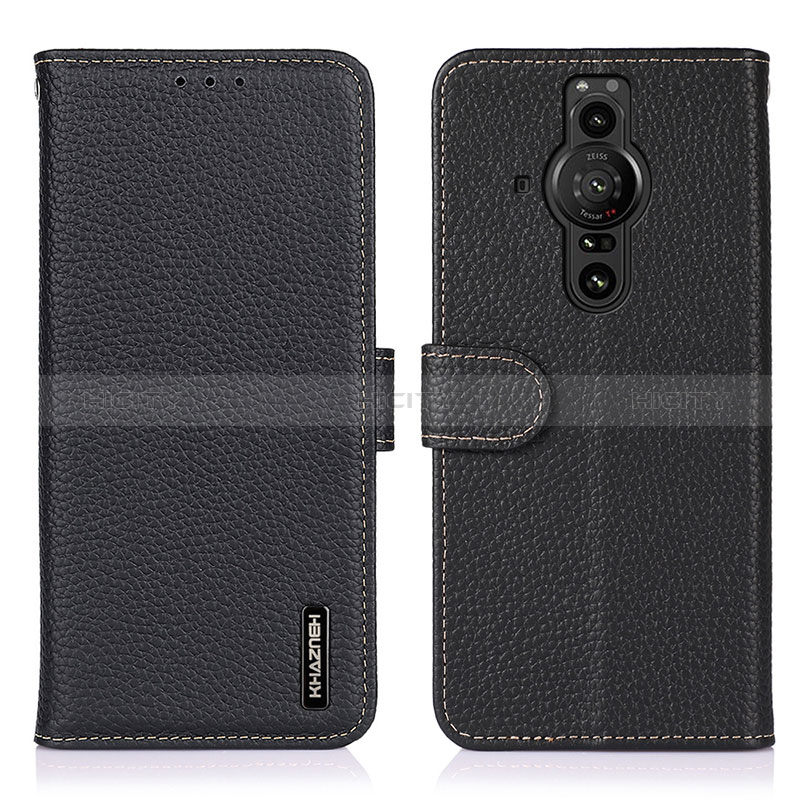 Coque Portefeuille Livre Cuir Etui Clapet B01H pour Sony Xperia PRO-I Noir Plus