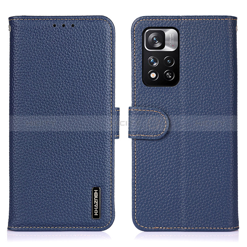 Coque Portefeuille Livre Cuir Etui Clapet B01H pour Xiaomi Mi 11i 5G (2022) Bleu Plus