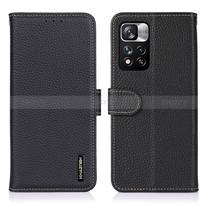 Coque Portefeuille Livre Cuir Etui Clapet B01H pour Xiaomi Mi 11i 5G (2022) Noir Plus