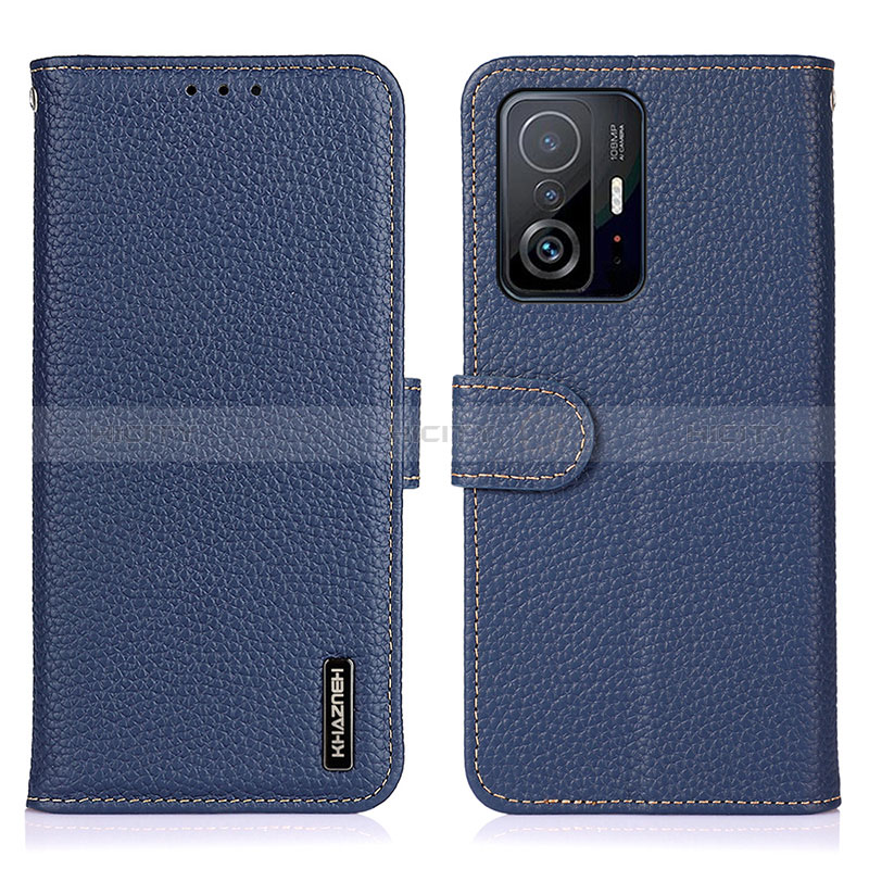 Coque Portefeuille Livre Cuir Etui Clapet B01H pour Xiaomi Mi 11T Pro 5G Bleu Plus