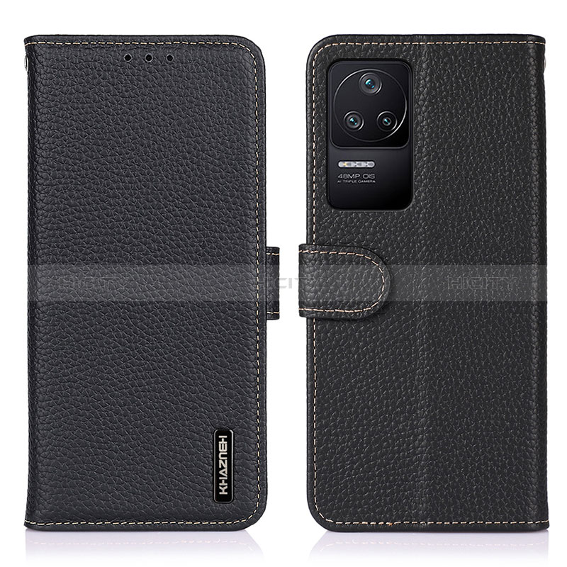 Coque Portefeuille Livre Cuir Etui Clapet B01H pour Xiaomi Poco F4 5G Noir Plus