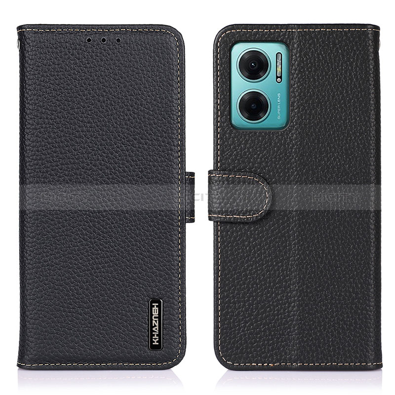 Coque Portefeuille Livre Cuir Etui Clapet B01H pour Xiaomi Redmi 10 5G Noir Plus