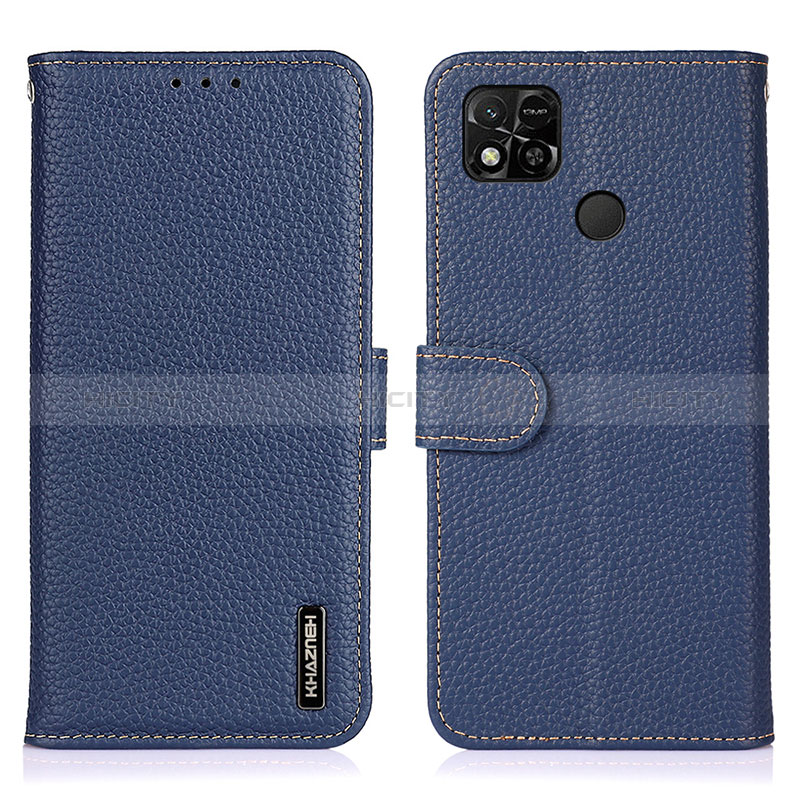 Coque Portefeuille Livre Cuir Etui Clapet B01H pour Xiaomi Redmi 9 India Bleu Plus