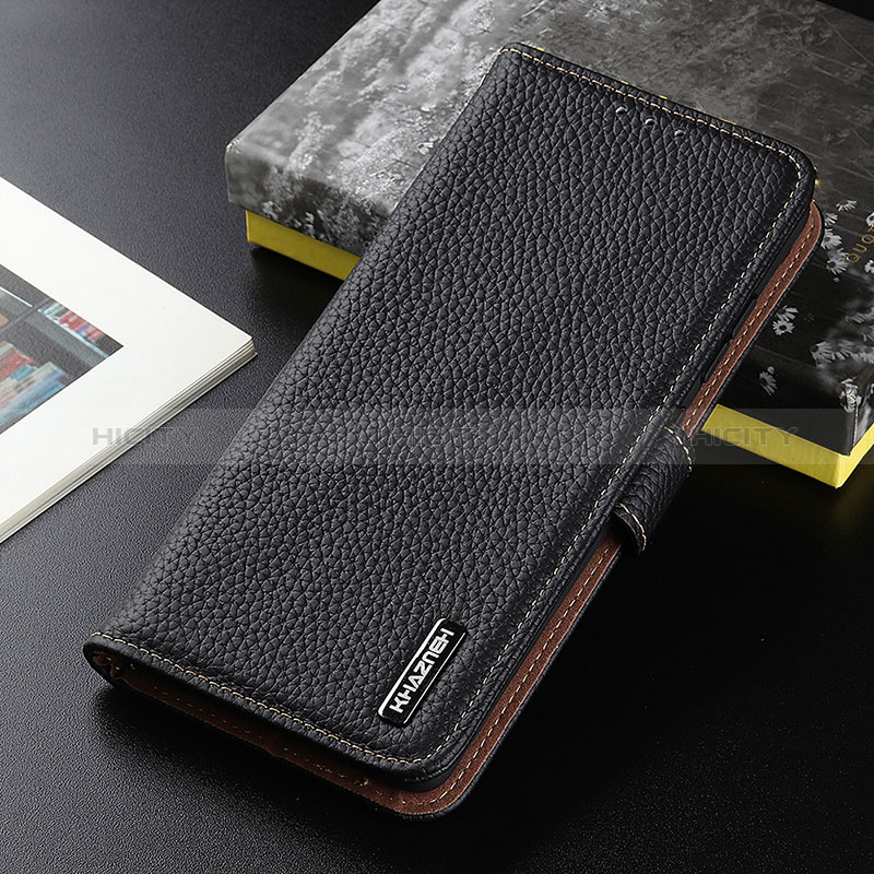 Coque Portefeuille Livre Cuir Etui Clapet B01H pour Xiaomi Redmi 9A Noir Plus