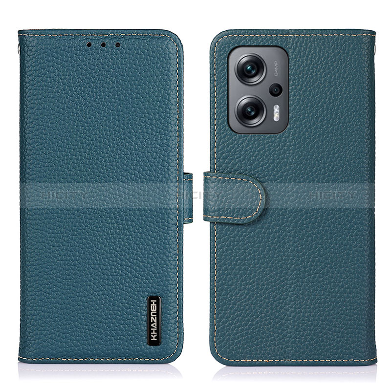 Coque Portefeuille Livre Cuir Etui Clapet B01H pour Xiaomi Redmi K50i 5G Vert Plus