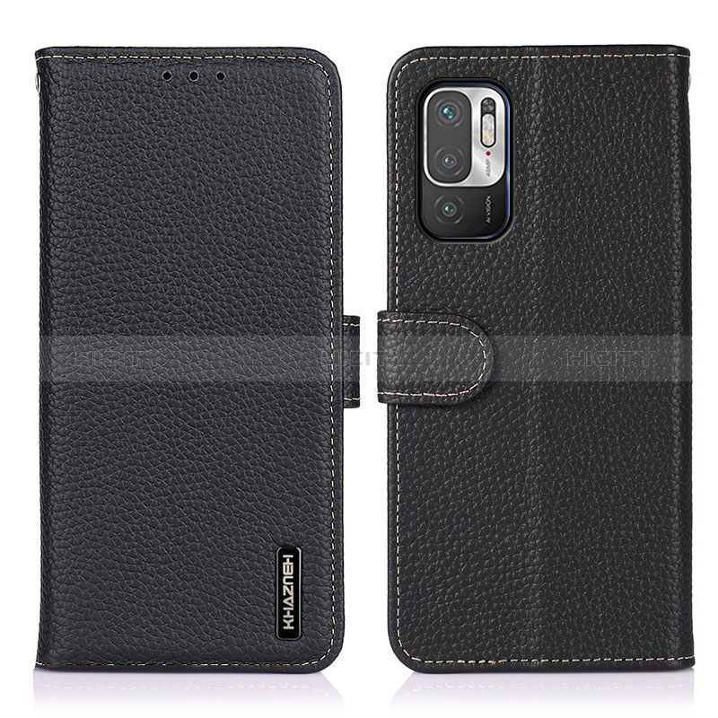 Coque Portefeuille Livre Cuir Etui Clapet B01H pour Xiaomi Redmi Note 10 5G Noir Plus