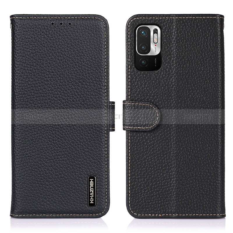 Coque Portefeuille Livre Cuir Etui Clapet B01H pour Xiaomi Redmi Note 10 JE 5G Noir Plus