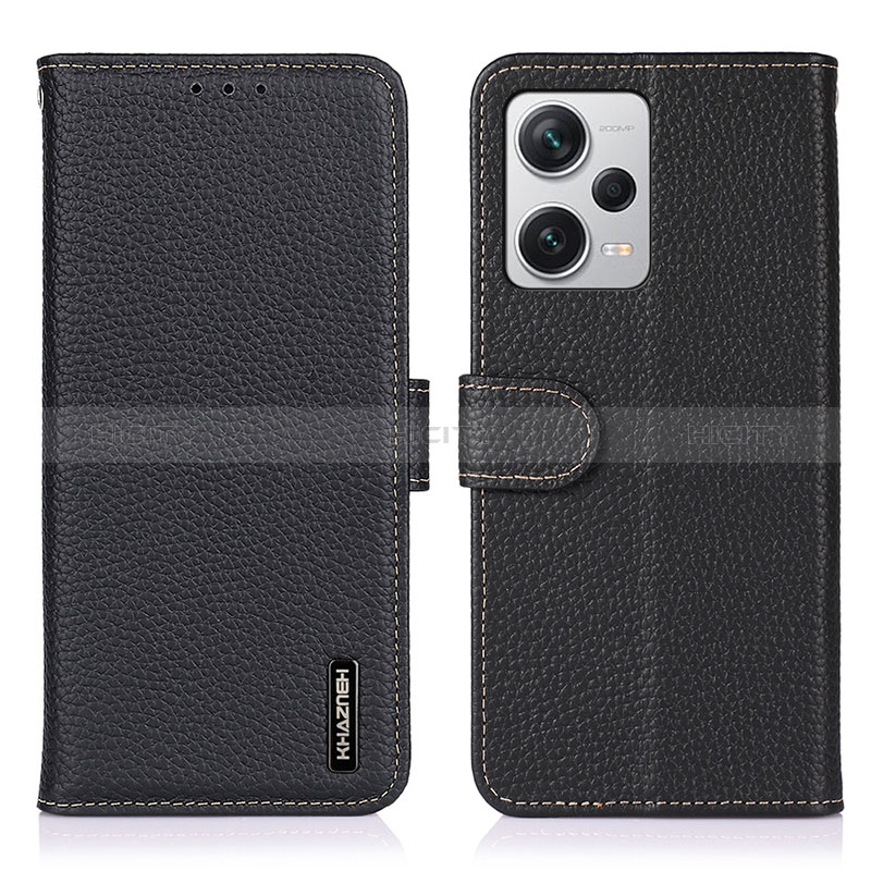 Coque Portefeuille Livre Cuir Etui Clapet B01H pour Xiaomi Redmi Note 12 Explorer Noir Plus