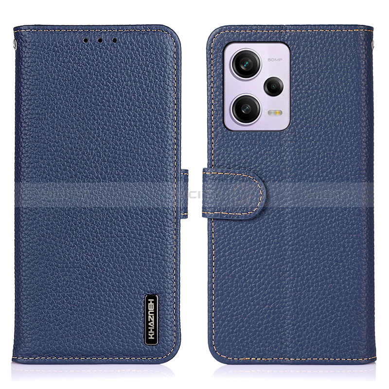 Coque Portefeuille Livre Cuir Etui Clapet B01H pour Xiaomi Redmi Note 12 Pro 5G Bleu Plus