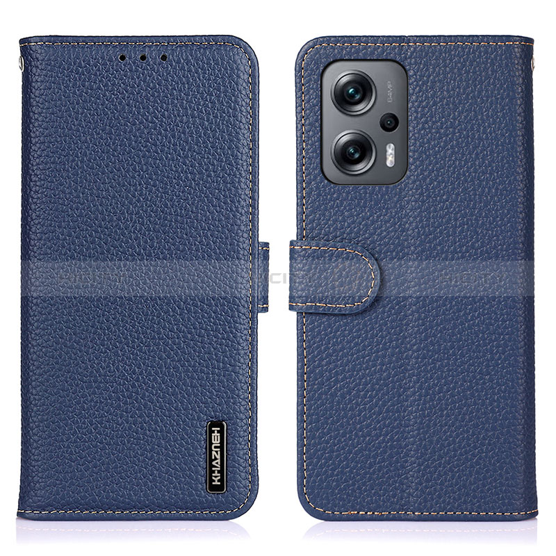 Coque Portefeuille Livre Cuir Etui Clapet B01H pour Xiaomi Redmi Note 12T Pro 5G Bleu Plus