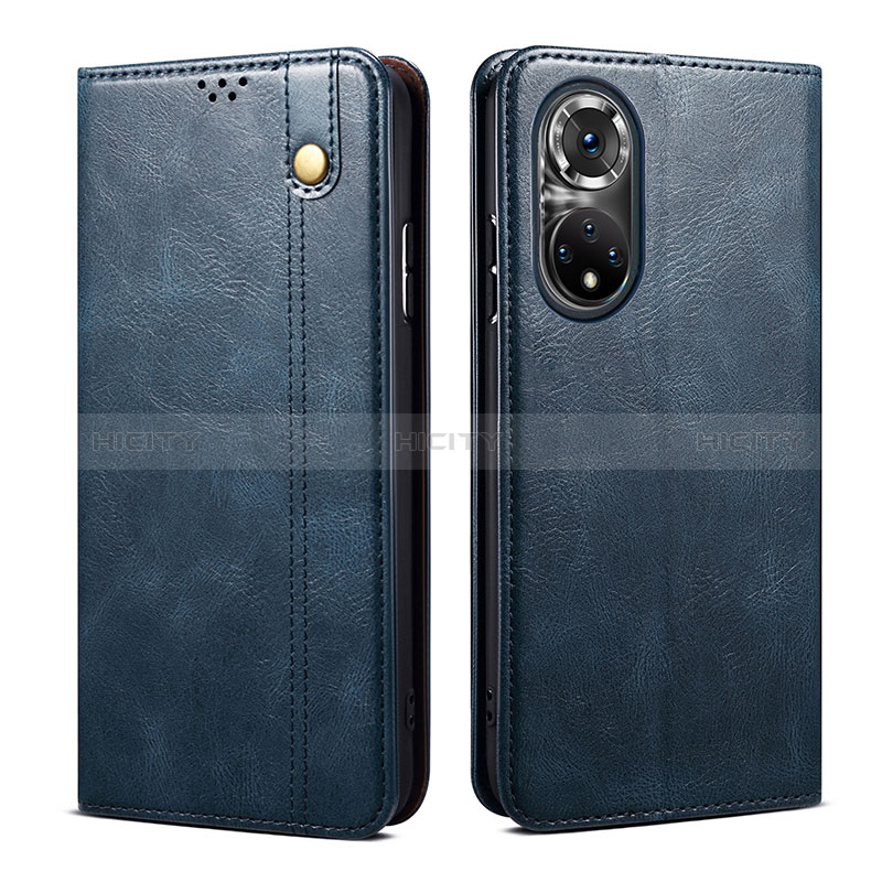 Coque Portefeuille Livre Cuir Etui Clapet B01S pour Huawei Honor 50 5G Bleu Plus