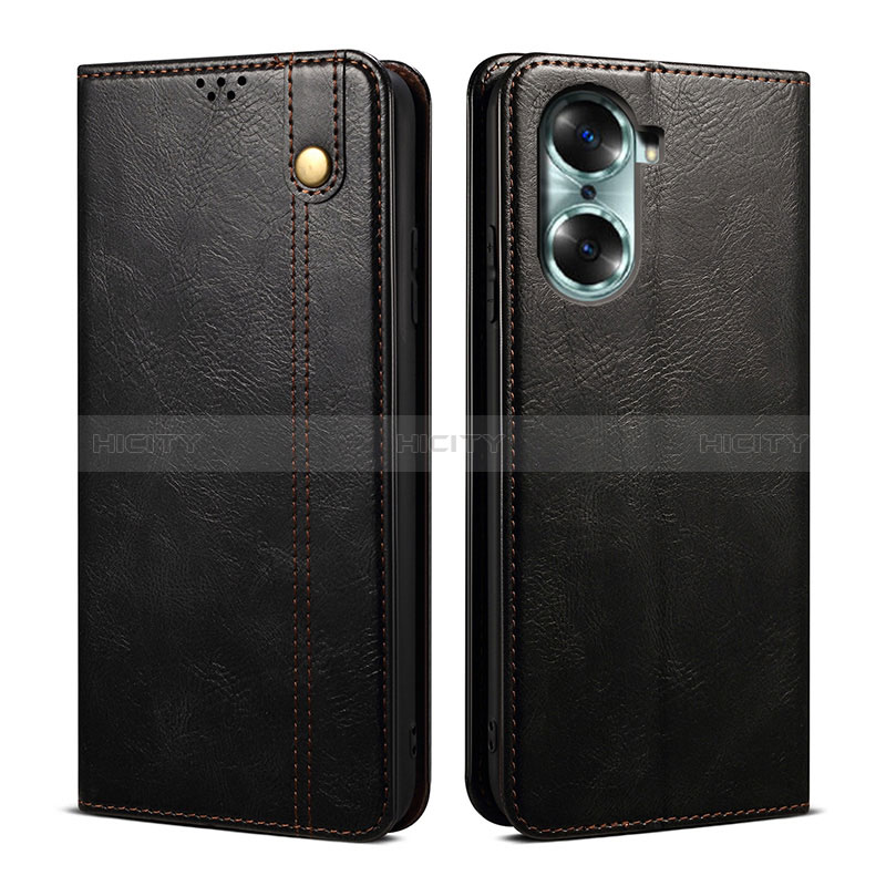 Coque Portefeuille Livre Cuir Etui Clapet B01S pour Huawei Honor 60 5G Noir Plus