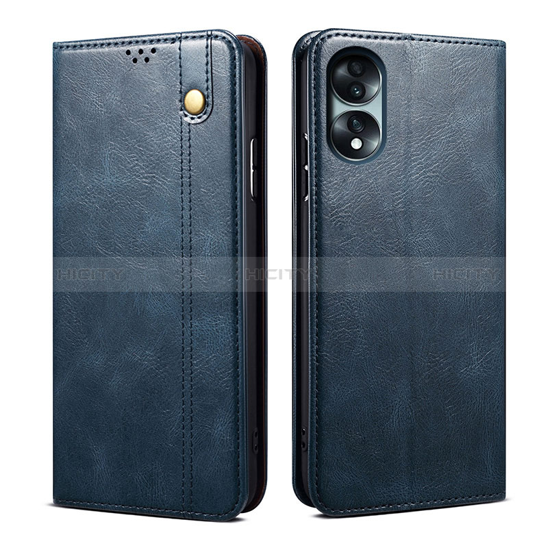 Coque Portefeuille Livre Cuir Etui Clapet B01S pour Huawei Honor 70 5G Bleu Plus