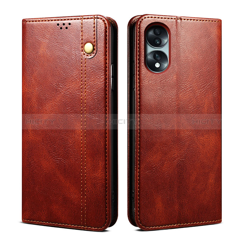 Coque Portefeuille Livre Cuir Etui Clapet B01S pour Huawei Honor 70 5G Marron Plus