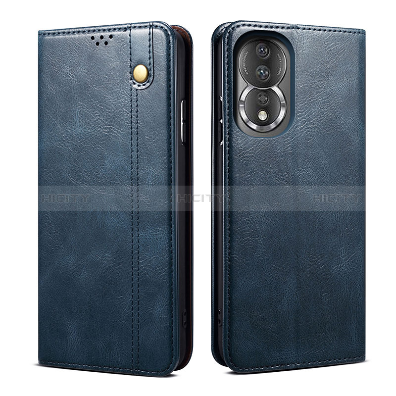 Coque Portefeuille Livre Cuir Etui Clapet B01S pour Huawei Honor 80 5G Bleu Plus