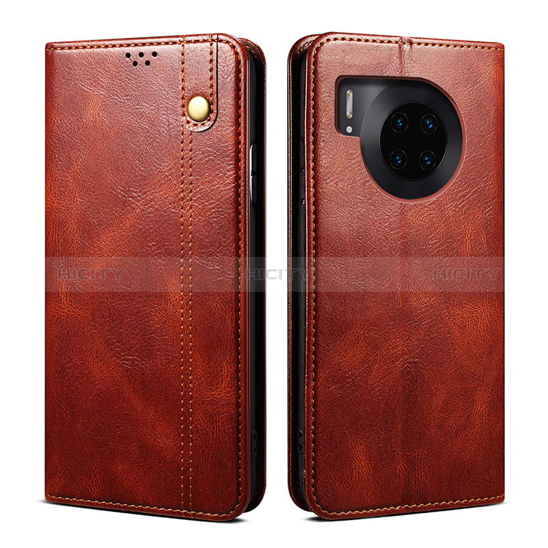 Coque Portefeuille Livre Cuir Etui Clapet B01S pour Huawei Nova 8i Marron Plus