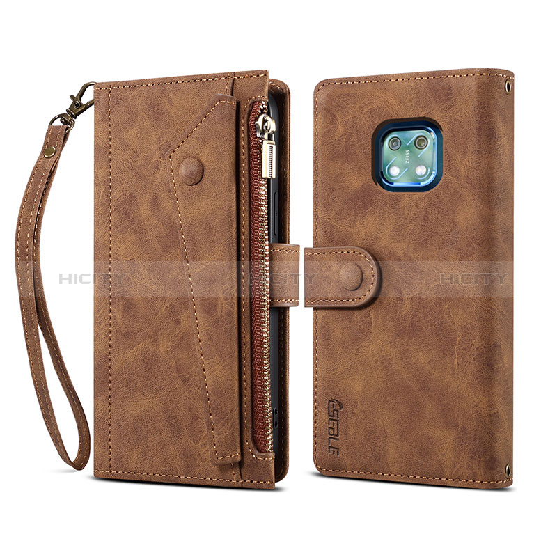 Coque Portefeuille Livre Cuir Etui Clapet B01S pour Nokia XR20 Marron Plus