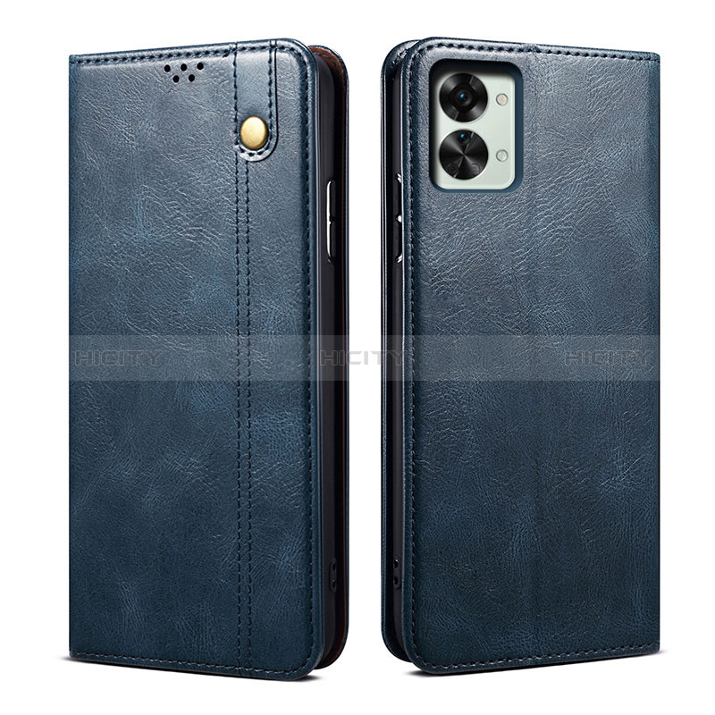 Coque Portefeuille Livre Cuir Etui Clapet B01S pour OnePlus Nord 2T 5G Bleu Plus