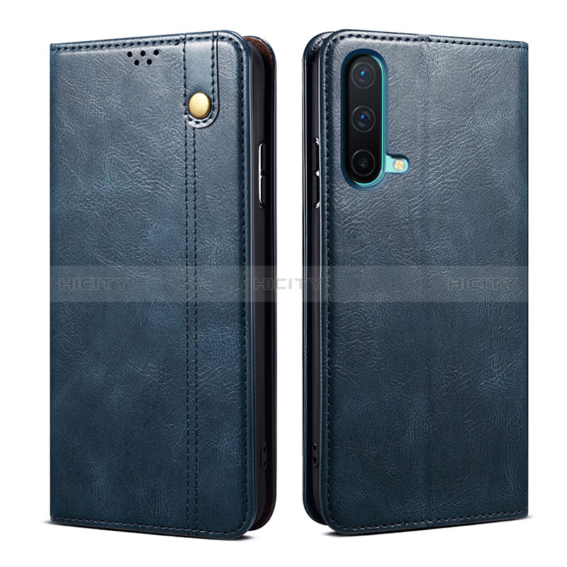 Coque Portefeuille Livre Cuir Etui Clapet B01S pour OnePlus Nord CE 5G Bleu Plus