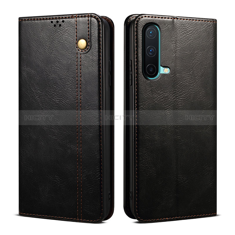 Coque Portefeuille Livre Cuir Etui Clapet B01S pour OnePlus Nord CE 5G Noir Plus