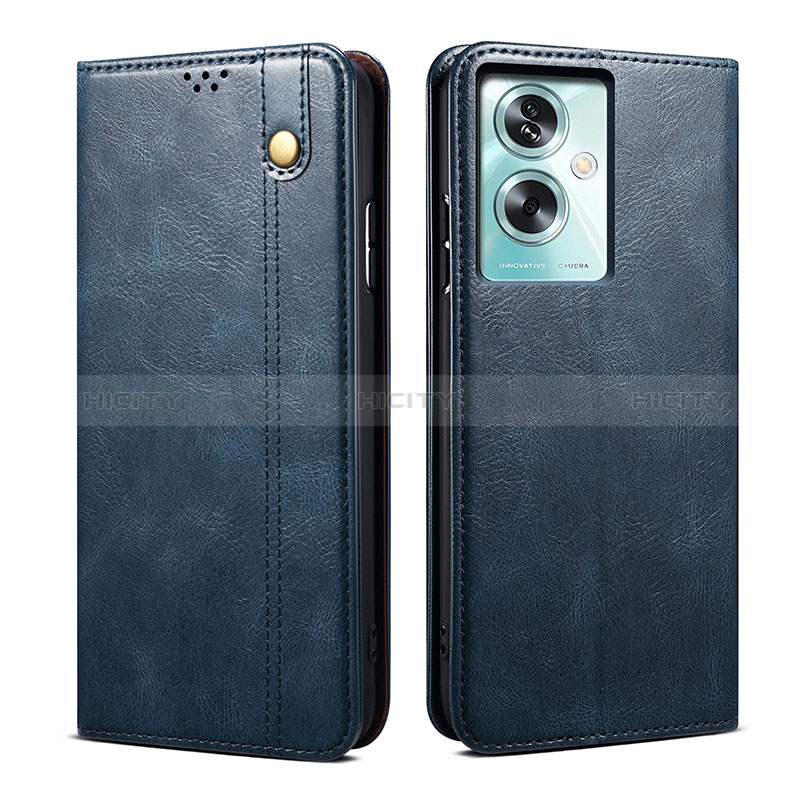 Coque Portefeuille Livre Cuir Etui Clapet B01S pour Oppo A2 5G Bleu Plus