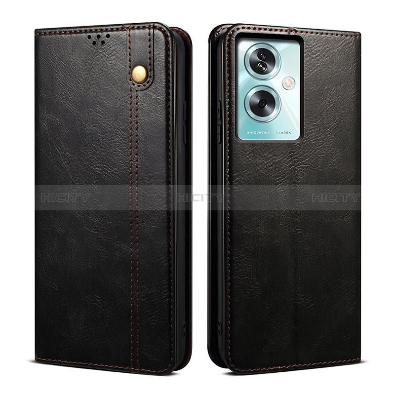 Coque Portefeuille Livre Cuir Etui Clapet B01S pour Oppo A2 5G Noir Plus