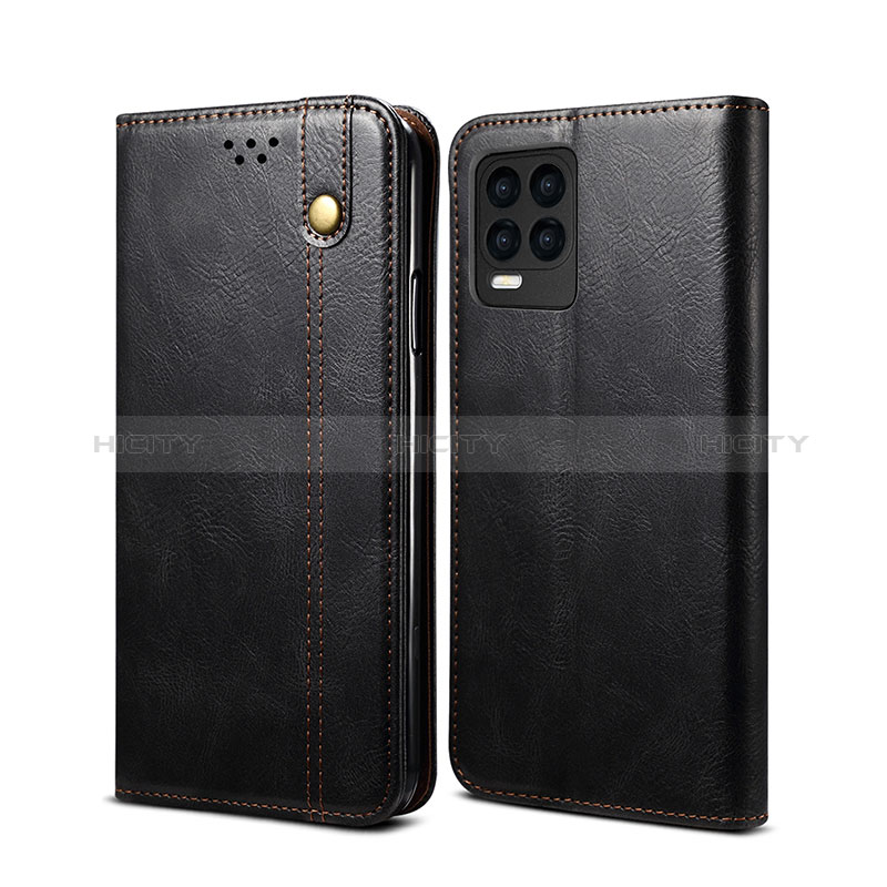 Coque Portefeuille Livre Cuir Etui Clapet B01S pour Realme 8 4G Noir Plus