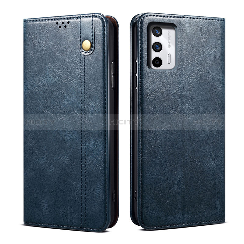 Coque Portefeuille Livre Cuir Etui Clapet B01S pour Realme GT 5G Bleu Plus