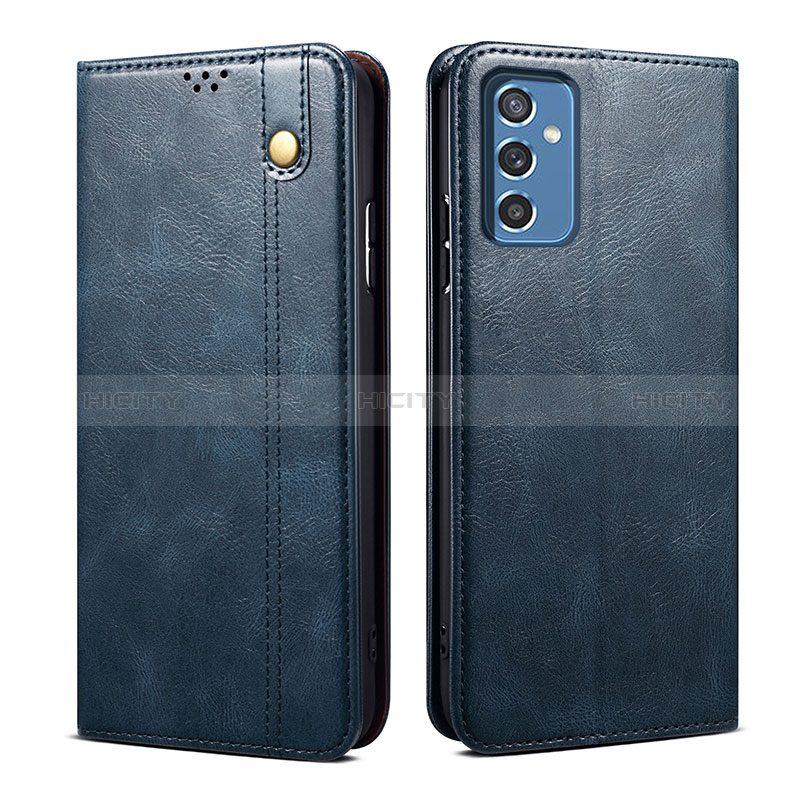 Coque Portefeuille Livre Cuir Etui Clapet B01S pour Samsung Galaxy A04s Bleu Plus