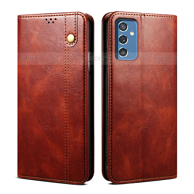 Coque Portefeuille Livre Cuir Etui Clapet B01S pour Samsung Galaxy M52 5G Marron Plus