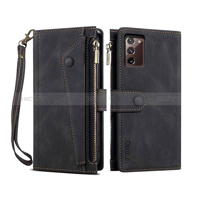 Coque Portefeuille Livre Cuir Etui Clapet B01S pour Samsung Galaxy Note 20 5G Noir Plus