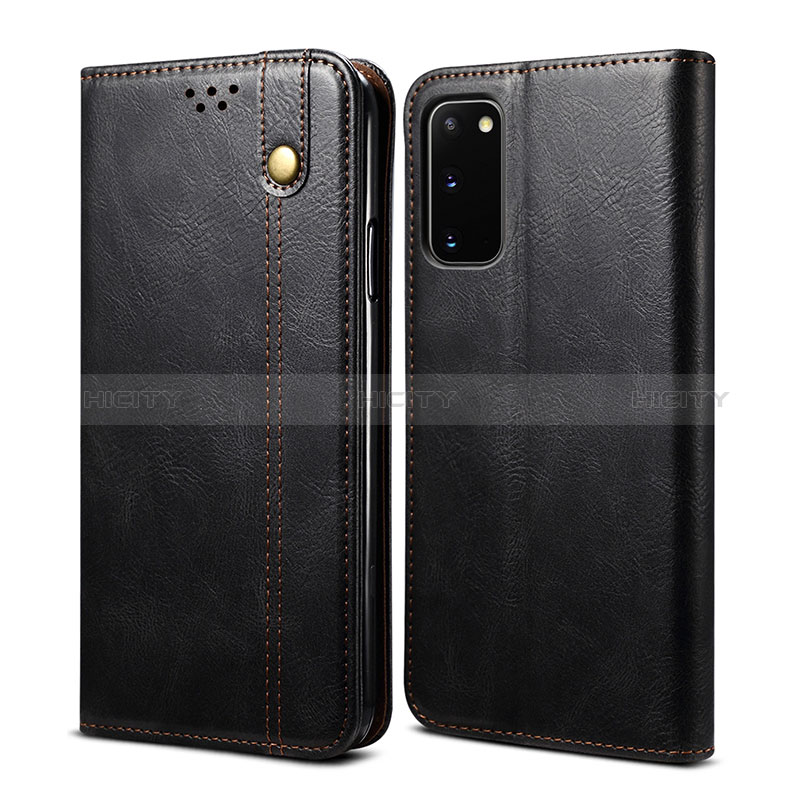 Coque Portefeuille Livre Cuir Etui Clapet B01S pour Samsung Galaxy S20 FE 4G Noir Plus