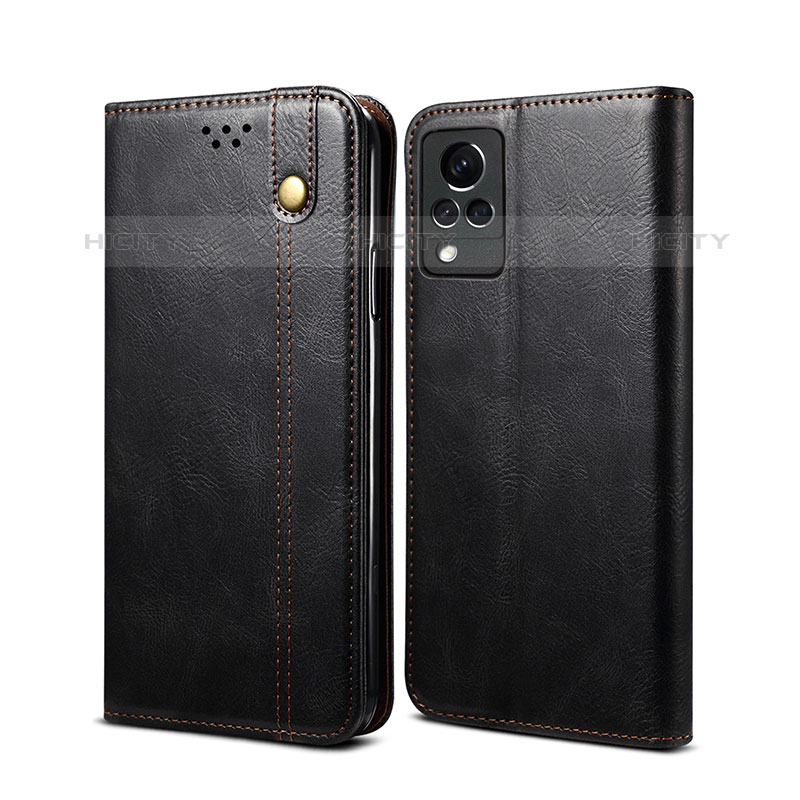 Coque Portefeuille Livre Cuir Etui Clapet B01S pour Vivo V21s 5G Noir Plus