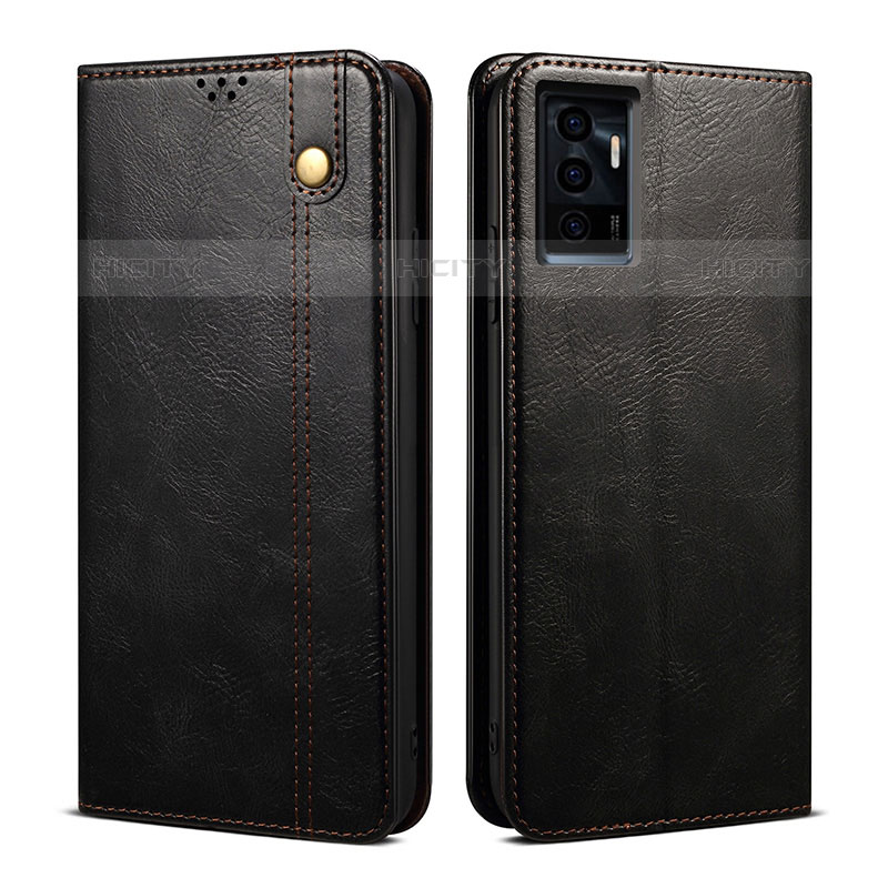 Coque Portefeuille Livre Cuir Etui Clapet B01S pour Vivo V23e 5G Noir Plus