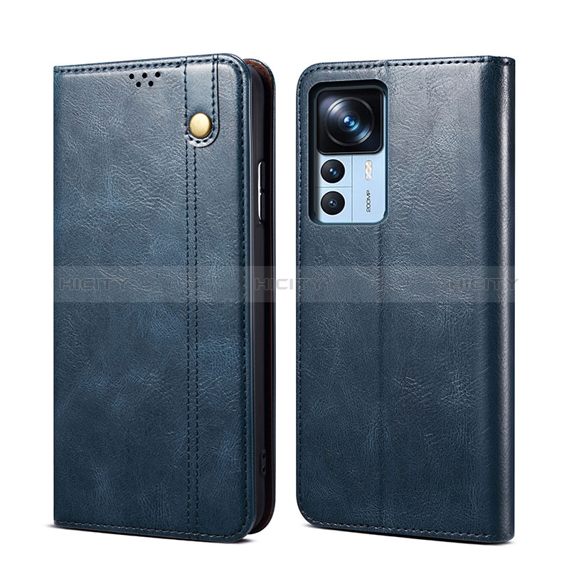 Coque Portefeuille Livre Cuir Etui Clapet B01S pour Xiaomi Mi 12T 5G Bleu Plus