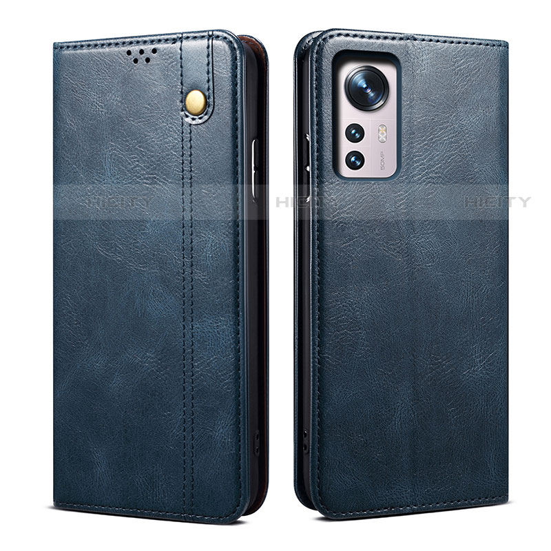 Coque Portefeuille Livre Cuir Etui Clapet B01S pour Xiaomi Mi 12X 5G Bleu Plus