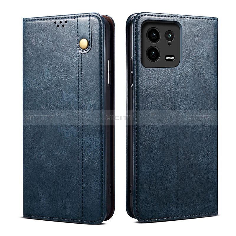 Coque Portefeuille Livre Cuir Etui Clapet B01S pour Xiaomi Mi 13 5G Bleu Plus