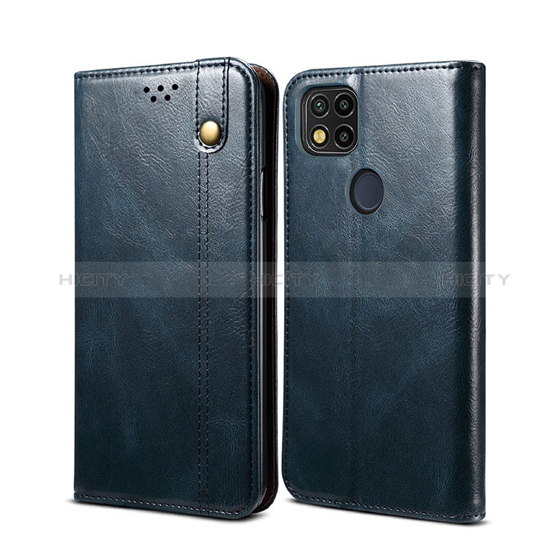 Coque Portefeuille Livre Cuir Etui Clapet B01S pour Xiaomi POCO C3 Bleu Plus