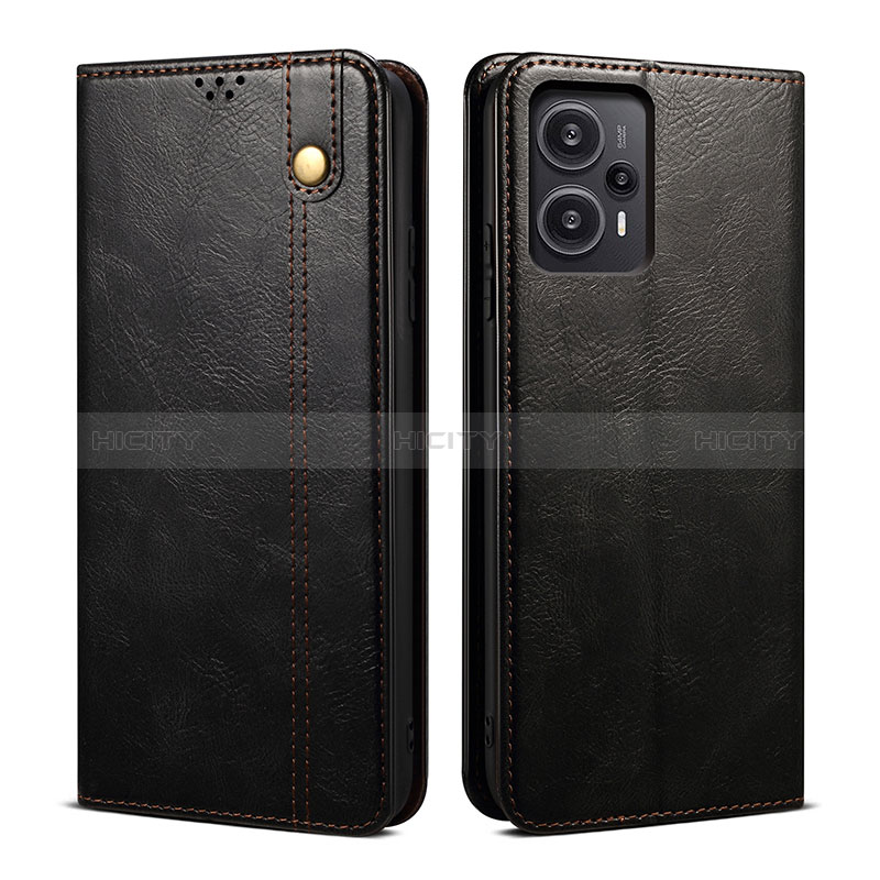 Coque Portefeuille Livre Cuir Etui Clapet B01S pour Xiaomi Poco F5 5G Noir Plus