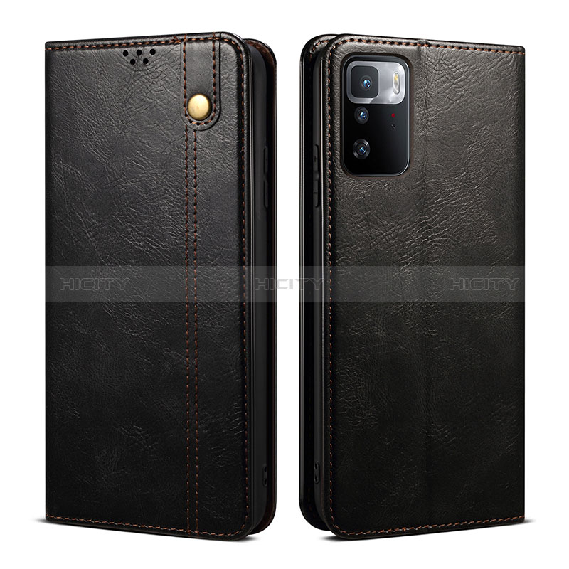 Coque Portefeuille Livre Cuir Etui Clapet B01S pour Xiaomi Poco X3 GT 5G Noir Plus